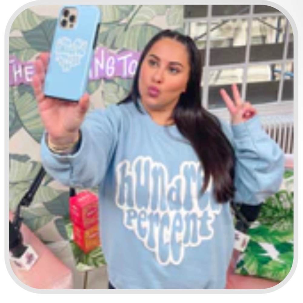 Morning Toast Hundred Percent Light Blue Crewneck - Large